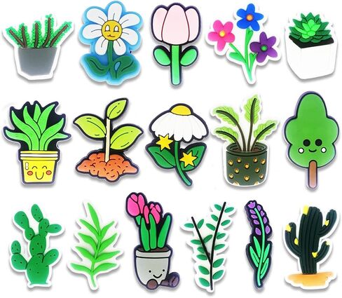 16Pcs Howdy Medical Coffee Summer Autism Bookish Princess Purple Witch Jesus Plants Dominican Shoe Charms for Croc Bubble Slides Sandals Clogs, Shoe Decorations for Adults Women Girls Boys in Kuwait