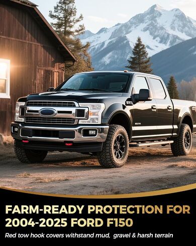 أغطية خطاف السحب متوافقة مع إكسسوارات Ford F150 2004-2025 ، للحصول على ملحقات فورد برونكو 2021-2024 ، لتويوتا توندرا 2017-2021 ، التصميم الشخصي ، حماية مكافحة الإنشاء ، تسهيل التثبيت (الأزرق) in Saudi Arabia