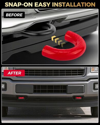 أغطية خطاف السحب متوافقة مع إكسسوارات Ford F150 2004-2025 ، للحصول على ملحقات فورد برونكو 2021-2024 ، لتويوتا توندرا 2017-2021 ، التصميم الشخصي ، حماية مكافحة الإنشاء ، تسهيل التثبيت (الأزرق) in Saudi Arabia