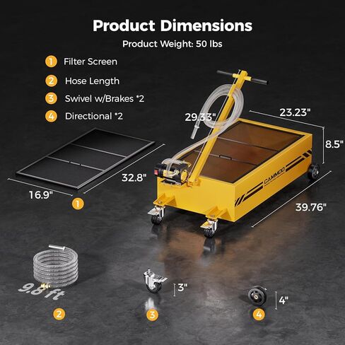 25 جالالًا ، مقلاة تصريف الزيت الكهربائي ، ومضخة 110 فولت عالية التدفق ، وفرط 9.8 قدم ، ومحرك 200 واط ، و 2 عجلات دوارة قفل ، وعجلات اتجاهية مستقرة ، ومقبض قابلة للطي ، وذات شحنة للشاحنات ، و RVs ، وسيارات الدفع الرباعي ، والأسود in Kuwait