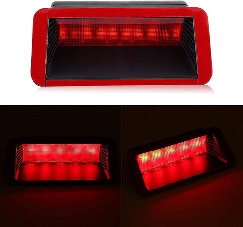 GOTOTOP Universal Third Brake Light 5 LED 12V Universal Car High Mount الخلفية الثالثة الثالثة الفرامل المقطوعة المصباح الذيل Red 7.3 "× 3.2" بلاستيك in Saudi Arabia