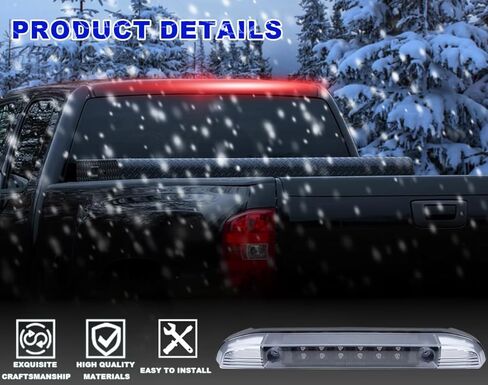 PIT66 LED ضوء الفرامل الثالث ، متوافق مع 01-04 نيسان فرونتير بيك آب ثالث فرامل التوقف مصباح مصباح ضوء صافي العدسة السوداء in Saudi Arabia