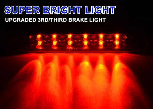 PIT66 LED ضوء الفرامل الثالث ، متوافق مع 01-04 نيسان فرونتير بيك آب ثالث فرامل التوقف مصباح مصباح ضوء صافي العدسة السوداء in Saudi Arabia