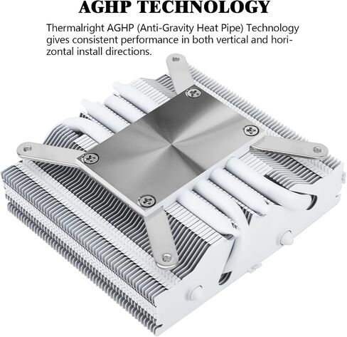 AXP90 X47 Black Low Profile CPU Air Cooler, 47mm Height, TL-9015B Slim PWM CPU Fan, AGHP Technology, Computer ITX CPU Heatsink Cooler, for AMD:AM4 AM5/Intel 1150/1151/1200/1700 in Saudi Arabia