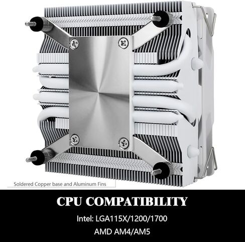 AXP90 X47 Black Low Profile CPU Air Cooler, 47mm Height, TL-9015B Slim PWM CPU Fan, AGHP Technology, Computer ITX CPU Heatsink Cooler, for AMD:AM4 AM5/Intel 1150/1151/1200/1700 in Saudi Arabia