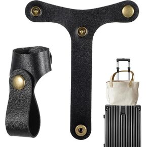4 PCS Leather Luggage Strap for Carry On Bag, Straps for Tote Bag, Luggage Bungee Straps for Attaching Bags, Travel Belt for Luggages, Add a Bags Strap Hands-Free for Airport for Luggages Accessories in Saudi Arabia