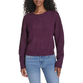 Tommy Hilfiger Women's Solid Cable Crewneck Bobbi Pullover Sweater in Saudi Arabia