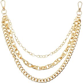 Gold Jean Pants Chain, Hip Hop Belt Chain, Gold Punk Waist Chain Jean Wallet Chain for Men Women Clothing Fashion Accessories in Saudi Arabia