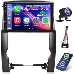 [2+64G] راديو سيارة لكيا سورينتو 2009-2012 مع تشغيل لاسلكي وأندرويد أوتو - ستيريو سيارة أندرويد 10.1 بوصة تعمل باللمس - واجهة مستخدم متعددة/نظام تحديد المواقع العالمي/واي فاي/SWC + كاميرا احتياطية AHD in Kuwait