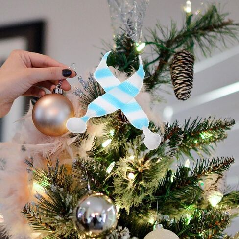Logofun 20pcs Mini Christmas وشاح مصغرة عيد الميلاد وشاح صغير الثلج الأوشحة صغيرة الزجاج in Kuwait