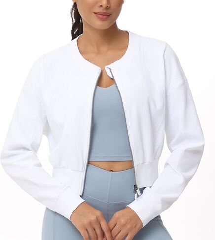 السترات المزروعة بالنساء الكامل zip long sleeve sweatshirts sweatshirts خفيفة الوزن غير الرسمية in Saudi Arabia