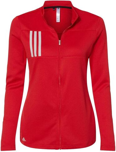 Adidas - Women's 3-Stripes Double Knit Full-Zip - A483 - XL - Team Collegiate Red/ Grey Two in Saudi Arabia