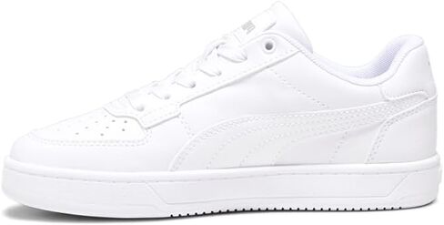 PUMA Caven Sneaker, White Silver Black, 4 US Unisex Big Kid in Saudi Arabia