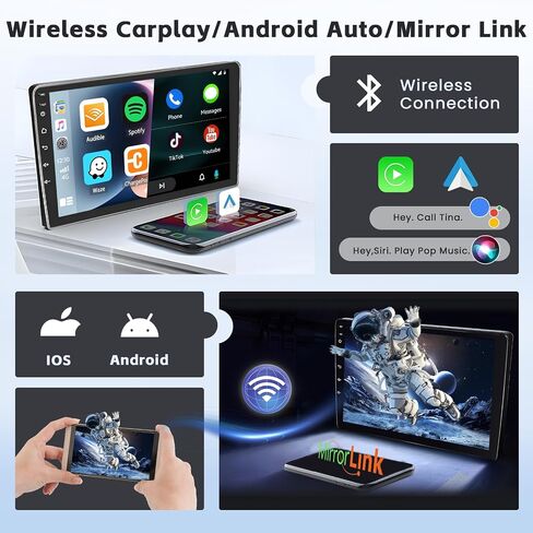 ستيريو سيارة لكيا سول 2014-2017 مع Apple Carplay Android Auto، 2+64G Android 13 9 بوصة تعمل باللمس راديو مع نظام تحديد المواقع Navi WiFi Bluetooth SWC FM RDS Radio EQ Mirror Link + كاميرا احتياطية AHD in Kuwait