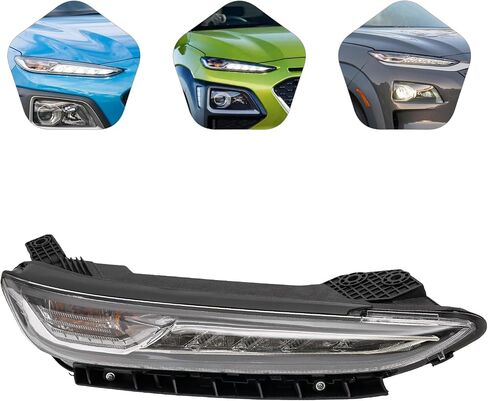 Daytime Running Light Assembly Compatible For 2018-2021 Hyundai Kona LED DRL Lamp Light 92208J9010 92207J9010 Direct Replacement Right Passager Side (RH) in Kuwait