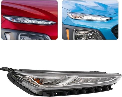Daytime Running Light Assembly Compatible For 2018-2021 Hyundai Kona LED DRL Lamp Light 92208J9010 92207J9010 Direct Replacement Right Passager Side (RH) in Kuwait