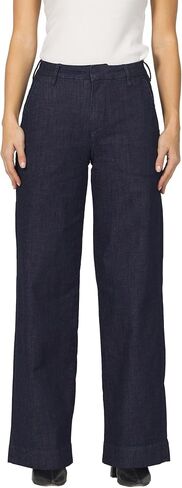 DEAR JOHN Brandy Trouser Pant High Rise Relaxed Straight Leg Clean Hem Comfort Stretch in Saudi Arabia