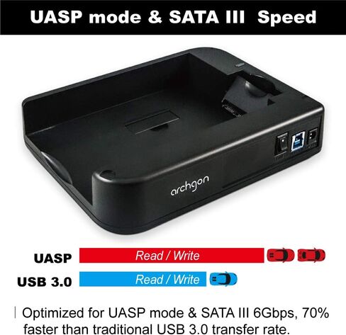 MH-3507HUB-U3A USB 3.0 Patented Hard Drive Docking Station, Plus 3 Ports USB 3.0 Hub, Optimized for UASP & SATA III 6.0 Gbps Transfer Rate in Saudi Arabia