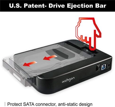 MH-3507HUB-U3A USB 3.0 Patented Hard Drive Docking Station, Plus 3 Ports USB 3.0 Hub, Optimized for UASP & SATA III 6.0 Gbps Transfer Rate in Saudi Arabia