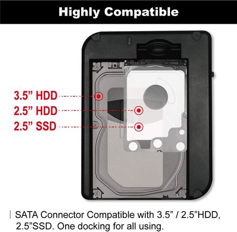 MH-3507HUB-U3A USB 3.0 Patented Hard Drive Docking Station, Plus 3 Ports USB 3.0 Hub, Optimized for UASP & SATA III 6.0 Gbps Transfer Rate in Saudi Arabia
