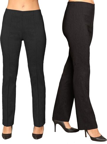 LIOR PARIS Women’s Lillian Classic Fit Full Length Boot Leg Pull-on Trouser Pant in Kuwait