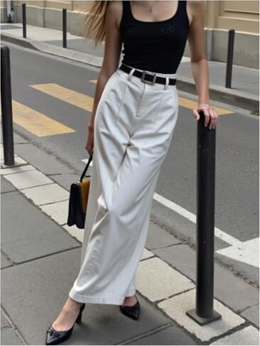 SOLY HUX Women's High Waisted Pants Straight Leg Dress Pants Business Work Office Trousers in Saudi Arabia
