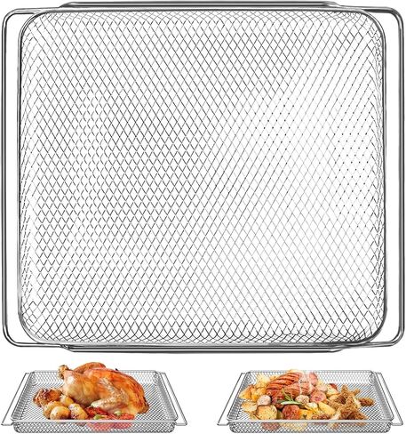Air Fryer Toaster Oven Accessories for COSORI 12 in 1 C130 CS130 CO130 Convection Oven, 14’’*12’’ Non-Stick Rectangle Air Fryer Rack Replacement Parts Grill Pan Grill Plate Crisper Plate Tray in Kuwait