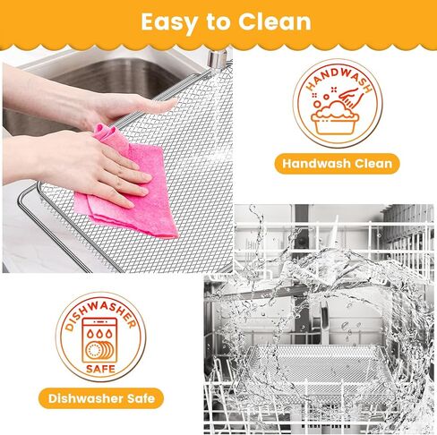 Air Fryer Toaster Oven Accessories for COSORI 12 in 1 C130 CS130 CO130 Convection Oven, 14’’*12’’ Non-Stick Rectangle Air Fryer Rack Replacement Parts Grill Pan Grill Plate Crisper Plate Tray in Kuwait