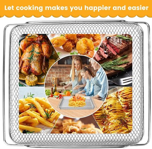 Air Fryer Toaster Oven Accessories for COSORI 12 in 1 C130 CS130 CO130 Convection Oven, 14’’*12’’ Non-Stick Rectangle Air Fryer Rack Replacement Parts Grill Pan Grill Plate Crisper Plate Tray in Kuwait