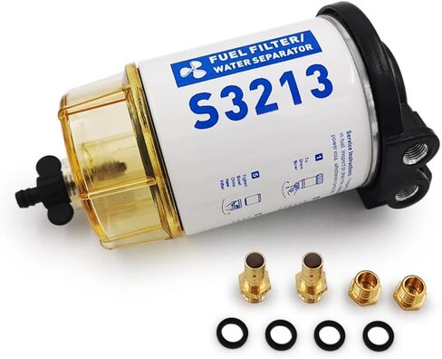 S3213 Fuel Water Separator Filter Assembly Compatible with Outboard Motor Engine Boat 10 in Saudi Arabia
