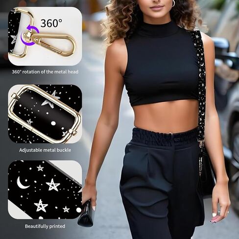 Wide Purse Strap Replacement Crossbody, Funny Shoulder Strap Adjustable, Cute Bag Strap for Women Guitar Purses in Kuwait