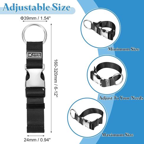 uxcell Add A Bag Luggage Strap, 6-12 Inch Adjustable Suitcase Belt Travel Accessories, Luggage Connector for Carry-on Baggage, Yellow in Saudi Arabia