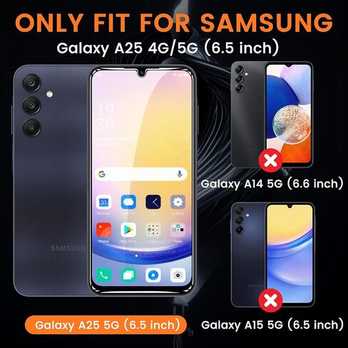 مجموعة BNCHI 3+3 واقي شاشة للخصوصية لهاتف Samsung Galaxy A14 5G مع 3 قطع من واقي عدسة الكاميرا، طبقة زجاجية مقواة مضادة للتجسس، مضادة للخدش، حساسة للمس، صديقة للحافظة in Saudi Arabia