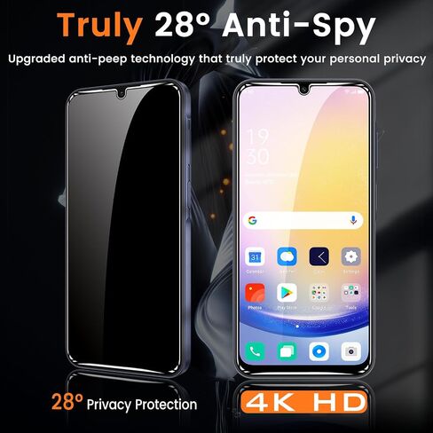 مجموعة BNCHI 3+3 واقي شاشة للخصوصية لهاتف Samsung Galaxy A14 5G مع 3 قطع من واقي عدسة الكاميرا، طبقة زجاجية مقواة مضادة للتجسس، مضادة للخدش، حساسة للمس، صديقة للحافظة in Saudi Arabia