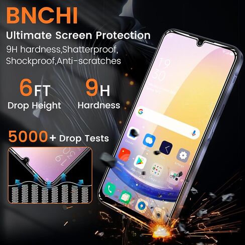 مجموعة BNCHI 3+3 واقي شاشة للخصوصية لهاتف Samsung Galaxy A14 5G مع 3 قطع من واقي عدسة الكاميرا، طبقة زجاجية مقواة مضادة للتجسس، مضادة للخدش، حساسة للمس، صديقة للحافظة in Saudi Arabia