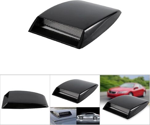 مغرفة غطاء محرك السيارة ، غطاء محرك السيارة غطاء محرك السيارة ، محاكاة محاكاة تزيين Airoutlet Universal Care Care Coperative Air Scoop Bonnet Veat Cover Cover Cover (Black) in Saudi Arabia