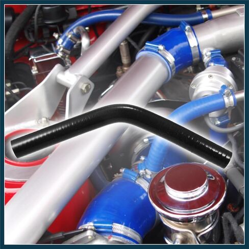 16mm 0.63" ID 45 Degree Elbow Silicone Reducer Hose Pipe Bend Turbo Water Intercooler Black Automotive Parts in Saudi Arabia