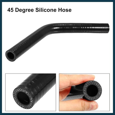 16mm 0.63" ID 45 Degree Elbow Silicone Reducer Hose Pipe Bend Turbo Water Intercooler Black Automotive Parts in Saudi Arabia