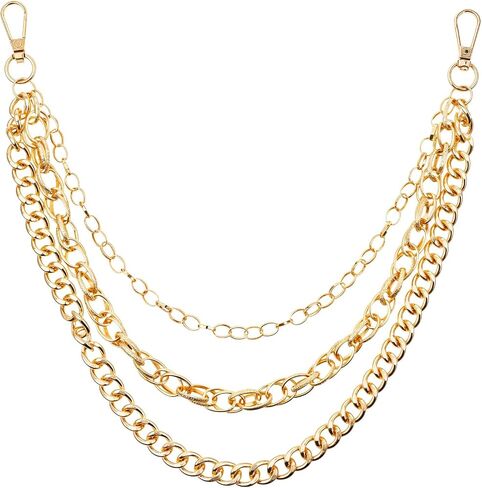 Gold Jean Pants Chain, Hip Hop Belt Chain, Gold Punk Waist Chain Jean Wallet Chain for Men Women Clothing Fashion Accessories in Saudi Arabia
