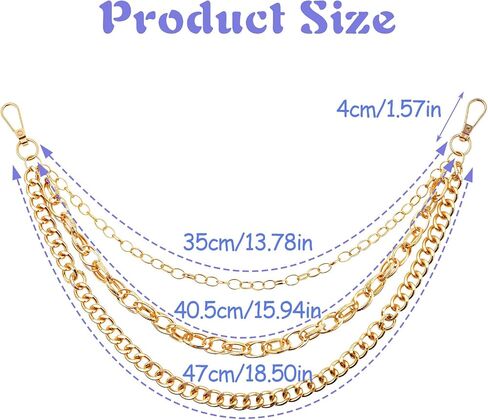 Gold Jean Pants Chain, Hip Hop Belt Chain, Gold Punk Waist Chain Jean Wallet Chain for Men Women Clothing Fashion Accessories in Saudi Arabia