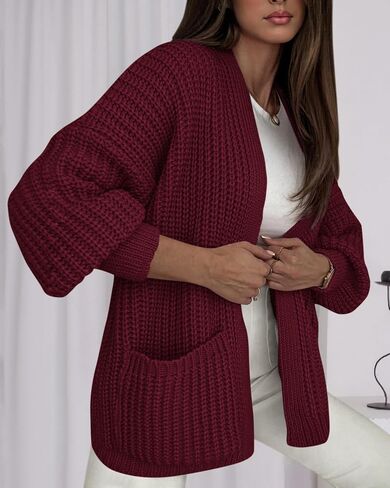 BTFBM Cardigan Sweaters for Women 2025 Fall Fashion Casual Long Sleeve Oversized Open Front Knit Cardigans Jacket Coat in Saudi Arabia