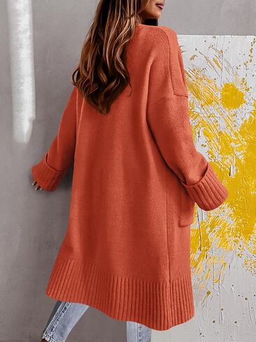 سترات دانديفي كارديجان للنساء تقع على فتحة Cardigans Cardigans معطف Duster in Kuwait