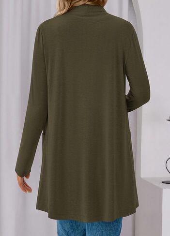 BTFBM Cardigans Long for Women Summer Fall Cloths 2025 خفيفة الوزن غير رسمية مفتوحة شال جيوب كارديجان in Saudi Arabia