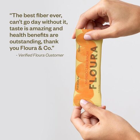 Floura Raspberry Rose Fruit-Forward Fiber Bars– High Fiber, Vegan, Gluten & Dairy Free, Low Calorie Healthy Snack Bars with Upcycled Produce for Gut Health [10 Pack] in Saudi Arabia