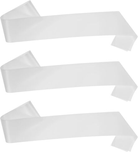 3Pcs White Sashes Blank, Plain Pageant Decorate Satin Sashes for Graduation Sash Birthday Bridal Shower Wedding Party Decorations Make Your Own in Saudi Arabia