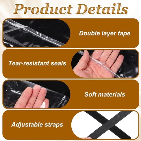 4 Pack Dining Chair Covers, Clear Seat Cover Plastic Covers PVC Seat Protector Waterproof Scratch Resistant Slipcovers with Adjustable Belt Strap Fits Most 21"- 23" Chair in Saudi Arabia