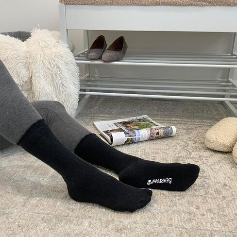 BEARPAW Womens 5 Pair Pack Super Soft Modern Multicolor Assorted Easy Care Solid Crew Socks With Scallop Edge Neutral Colors in Saudi Arabia