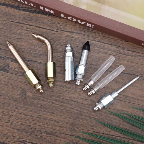 7pcs مجموعة ملحقات بندقية الشحوم ، تشتمل على فوهة شحنة ، موزع طرف إبرة واحد ، تركيب مفصل مطاطي ، فوهة مستقيمة ، ملحقات مقرنة محول المرفق ، للمساحات الصغيرة in Kuwait