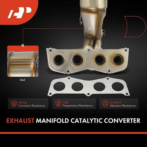 A-Premium Exhaust Manifold Catalytic Converter Kit Direct-Fit Compatible with Toyota Corolla 2009-2011, Matrix 2009-2013 & Scion tC 2007-2010 & Pontiac Vibe 2009-2010, 2.4L, EPA Compliant in Saudi Arabia
