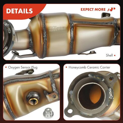 A-Premium Exhaust Manifold Catalytic Converter Kit Direct-Fit Compatible with Toyota Corolla 2009-2011, Matrix 2009-2013 & Scion tC 2007-2010 & Pontiac Vibe 2009-2010, 2.4L, EPA Compliant in Saudi Arabia